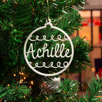 Houten kerstbal met acrylaat