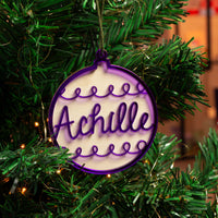 Houten kerstbal met acrylaat