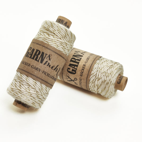 Bakers Twine - Gold Natural white