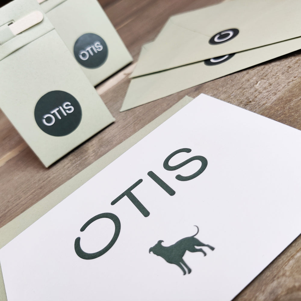 Geboortekaart Otis met hond