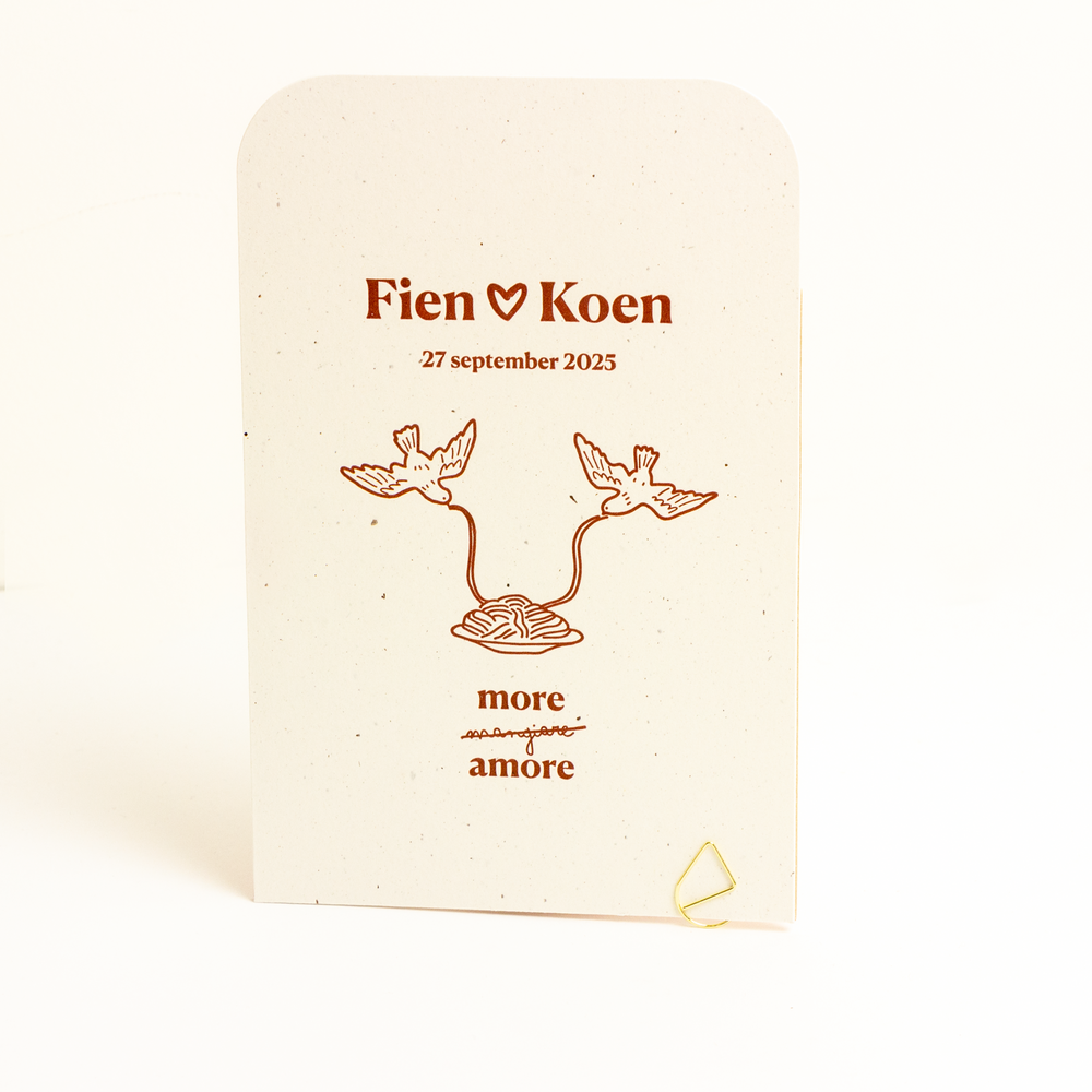 Trouwkaart Fien en Koen