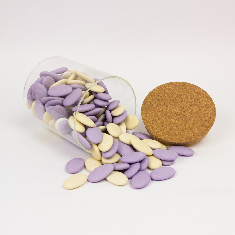 Glazen uitdeelpot met kurkstop