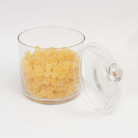 Glazen snoeppot klein met glazen deksel