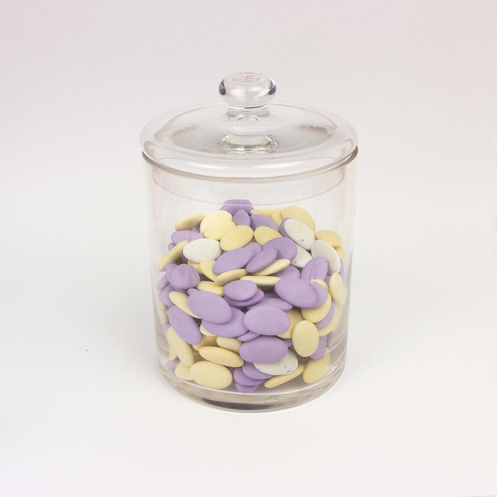 Glazen snoeppot groot met glazen deksel