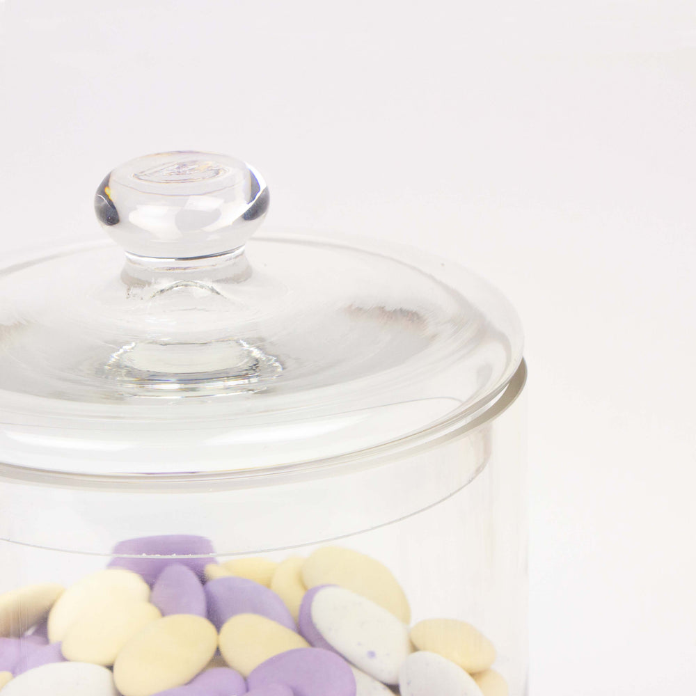 Glazen snoeppot groot met glazen deksel