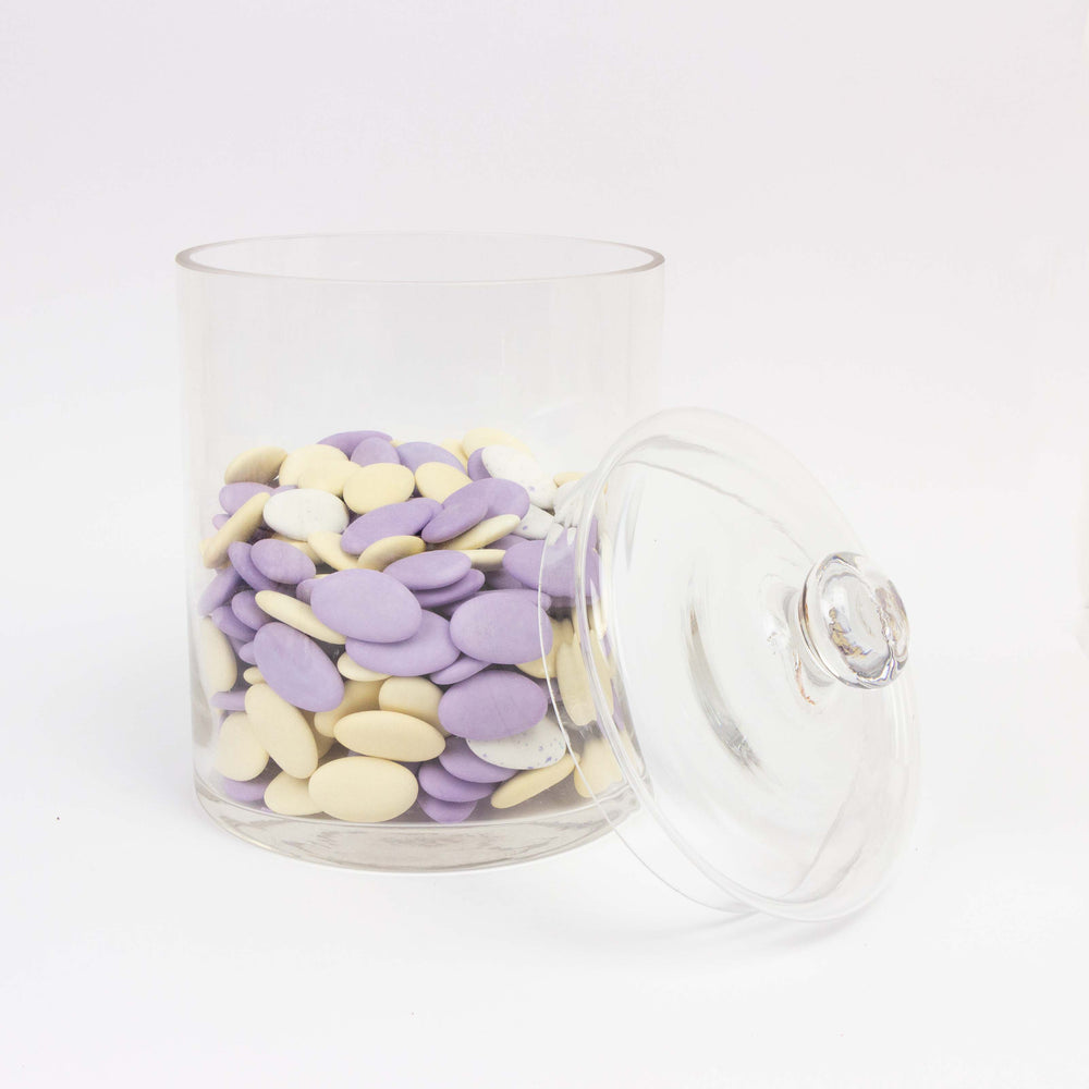 Glazen snoeppot groot met glazen deksel