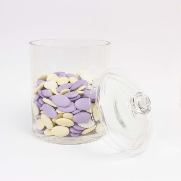 Glazen snoeppot groot met glazen deksel