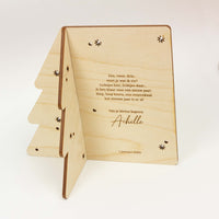 Houten nieuwjaarsbrief 3D kerstboom