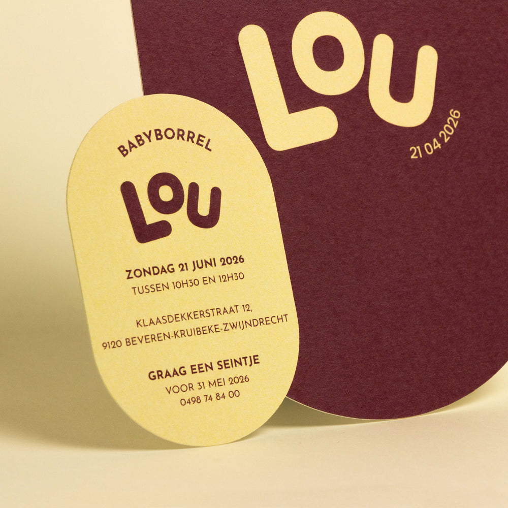 Geboortekaart Lou