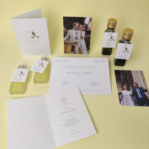 Trouwkaart Astrid en Albéric