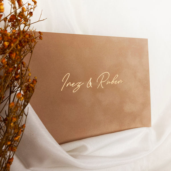 Trouwkaart Inez en Ruben