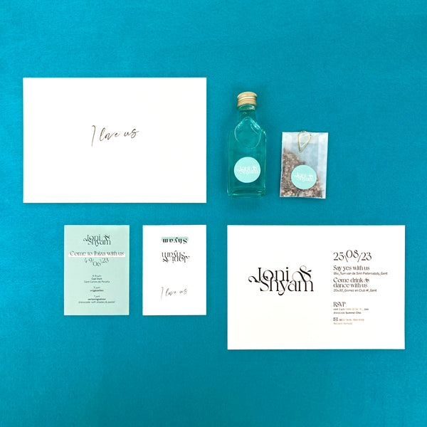 Trouwkaart Joni en Shyam