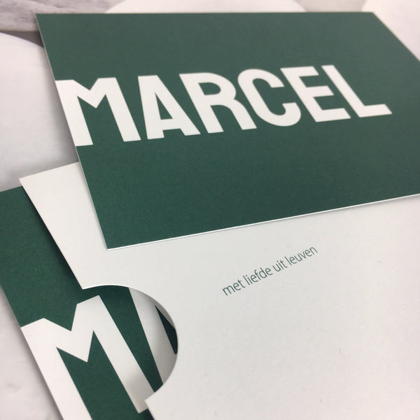 Geboortekaart Marcel pochette