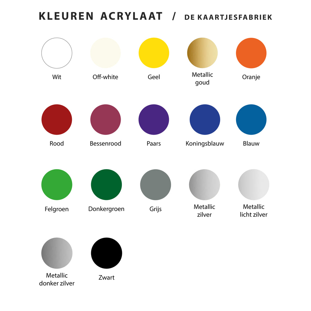 Acrylaat namen glashangers